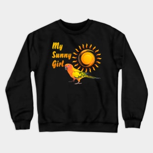 Sun Conure Parrot Sunny Sunshine Girl Crewneck Sweatshirt